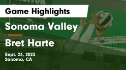 Sonoma Valley  vs Bret Harte  Game Highlights - Sept. 23, 2023
