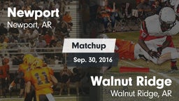 Matchup: Newport  vs. Walnut Ridge  2016