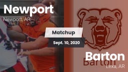 Matchup: Newport  vs. Barton  2020