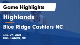 Highlands  vs Blue Ridge Cashiers NC Game Highlights - Jan. 29, 2020
