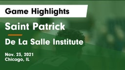 Saint Patrick  vs De La Salle Institute Game Highlights - Nov. 23, 2021