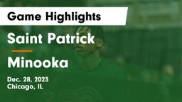 Saint Patrick  vs Minooka  Game Highlights - Dec. 28, 2023