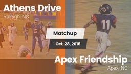 Matchup: Athens Drive High vs. Apex Friendship  2016