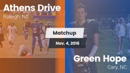 Matchup: Athens Drive High vs. Green Hope  2016