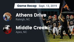 Recap: Athens Drive  vs. Middle Creek  2019