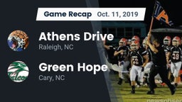 Recap: Athens Drive  vs. Green Hope  2019