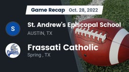 Recap: St. Andrew's Episcopal School vs. Frassati Catholic  2022