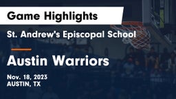 St. Andrew's Episcopal School vs Austin Warriors Game Highlights - Nov. 18, 2023