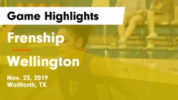 Frenship  vs Wellington  Game Highlights - Nov. 23, 2019