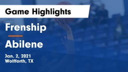 Frenship  vs Abilene  Game Highlights - Jan. 2, 2021