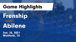 Frenship  vs Abilene  Game Highlights - Jan. 26, 2021