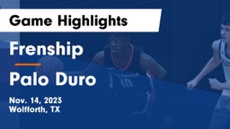 Frenship  vs Palo Duro  Game Highlights - Nov. 14, 2023