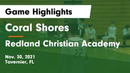 Coral Shores  vs Redland Christian Academy Game Highlights - Nov. 30, 2021