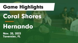 Coral Shores  vs Hernando  Game Highlights - Nov. 20, 2023