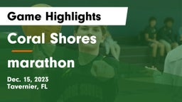 Coral Shores  vs marathon  Game Highlights - Dec. 15, 2023