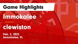 Immokalee  vs clewiston Game Highlights - Feb. 2, 2022