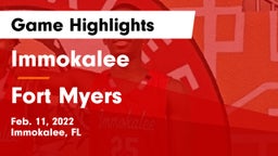 Immokalee  vs Fort Myers  Game Highlights - Feb. 11, 2022