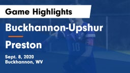 Buckhannon-Upshur  vs Preston Game Highlights - Sept. 8, 2020