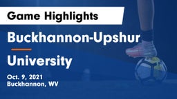Buckhannon-Upshur  vs University  Game Highlights - Oct. 9, 2021