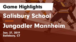 Salisbury School  vs Jungadler Mannheim Game Highlights - Jan. 27, 2019