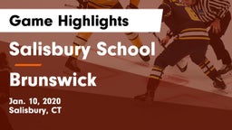 Salisbury School  vs Brunswick  Game Highlights - Jan. 10, 2020