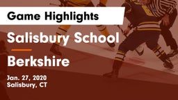 Salisbury School  vs Berkshire  Game Highlights - Jan. 27, 2020