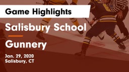 Salisbury School  vs Gunnery  Game Highlights - Jan. 29, 2020