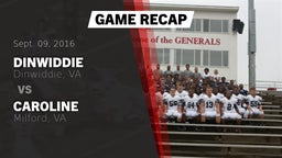 Recap: Dinwiddie  vs. Caroline  2016