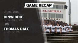 Recap: Dinwiddie  vs. Thomas Dale  2016