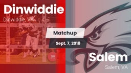 Matchup: Dinwiddie High vs. Salem  2018