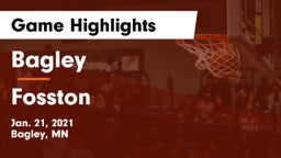 Bagley  vs Fosston  Game Highlights - Jan. 21, 2021