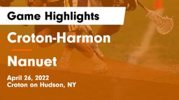 Croton-Harmon  vs Nanuet  Game Highlights - April 26, 2022
