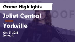 Joliet Central  vs Yorkville  Game Highlights - Oct. 3, 2023