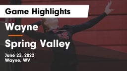 Wayne  vs Spring Valley  Game Highlights - June 23, 2022