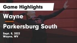 Wayne  vs Parkersburg South Game Highlights - Sept. 8, 2022