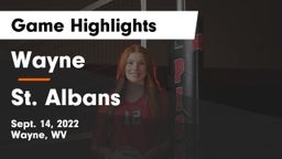 Wayne  vs St. Albans Game Highlights - Sept. 14, 2022