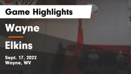 Wayne  vs Elkins  Game Highlights - Sept. 17, 2022