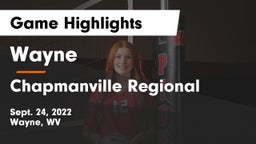 Wayne  vs Chapmanville Regional Game Highlights - Sept. 24, 2022