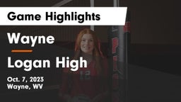 Wayne  vs Logan High Game Highlights - Oct. 7, 2023