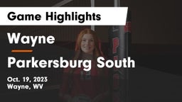 Wayne  vs Parkersburg South  Game Highlights - Oct. 19, 2023
