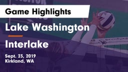 Lake Washington  vs Interlake   Game Highlights - Sept. 23, 2019