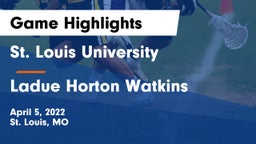 St. Louis University  vs Ladue Horton Watkins  Game Highlights - April 5, 2022