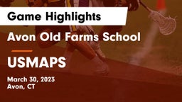 Avon Old Farms School vs USMAPS Game Highlights - March 30, 2023