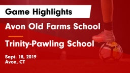 Avon Old Farms School vs Trinity-Pawling School Game Highlights - Sept. 18, 2019