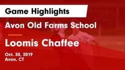 Avon Old Farms School vs Loomis Chaffee Game Highlights - Oct. 30, 2019