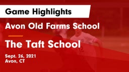 Avon Old Farms School vs The Taft School Game Highlights - Sept. 26, 2021