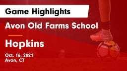 Avon Old Farms School vs Hopkins  Game Highlights - Oct. 16, 2021