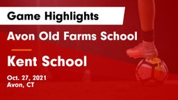 Avon Old Farms School vs Kent School Game Highlights - Oct. 27, 2021