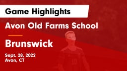 Avon Old Farms School vs Brunswick Game Highlights - Sept. 28, 2022