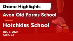 Avon Old Farms School vs Hotchkiss School Game Highlights - Oct. 5, 2022